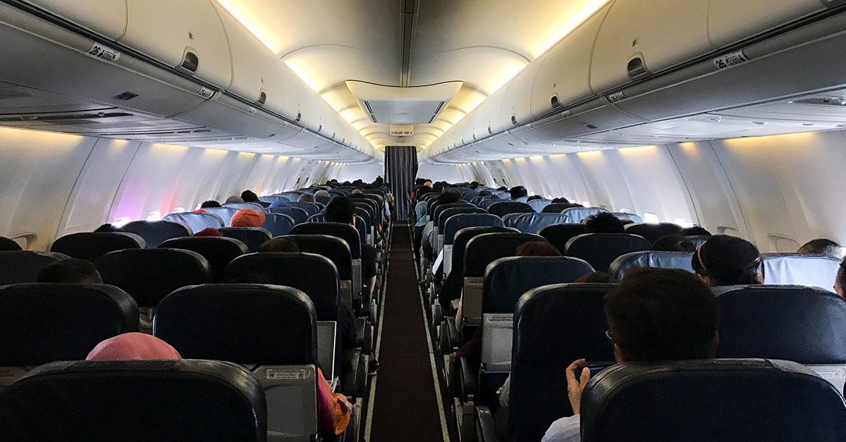 aisle on airplane