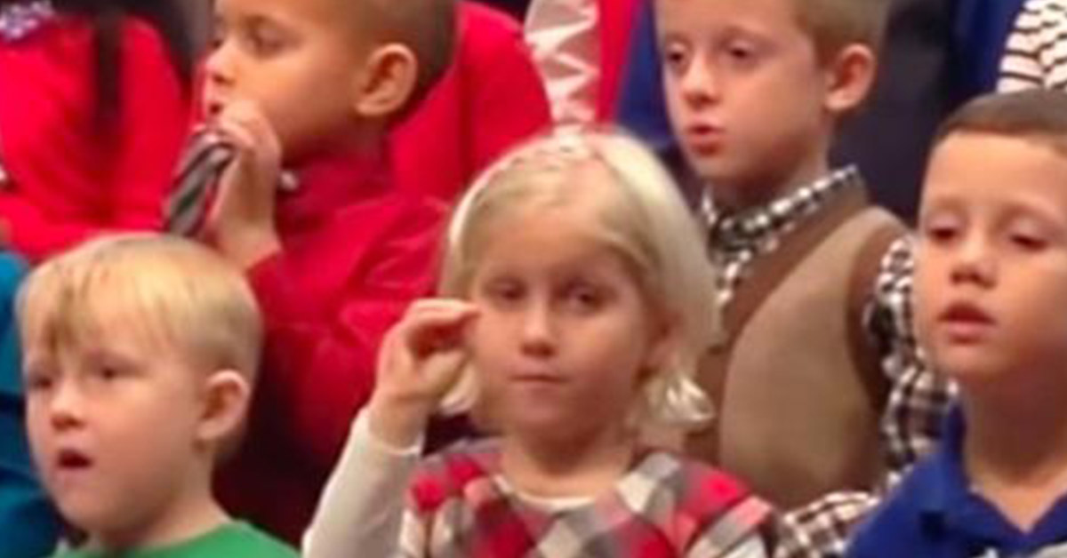 Little Girl With Deaf Parents Signs For Them During Christmas Concert
