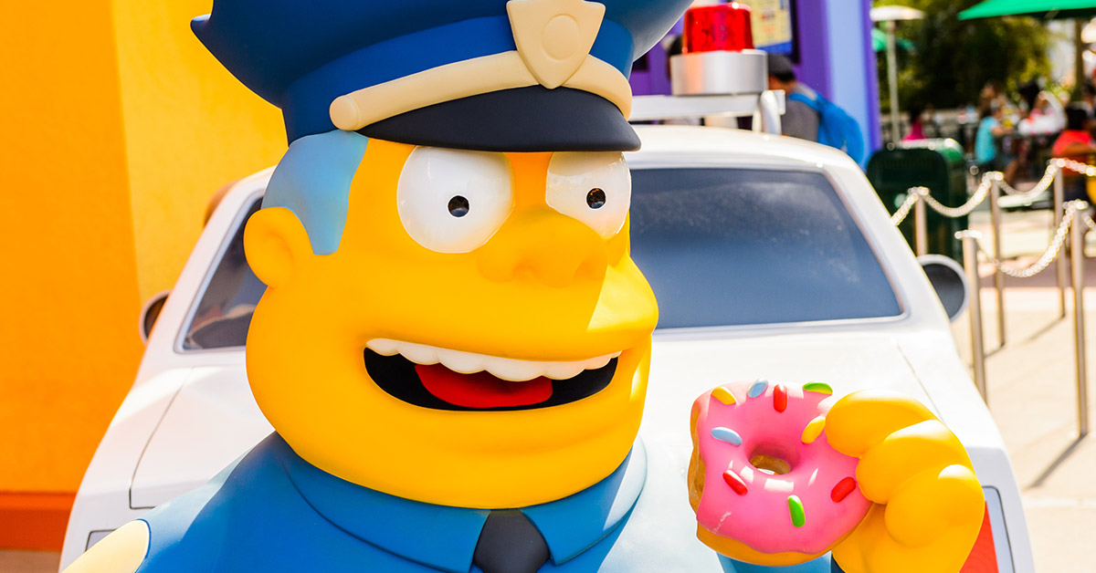 Cheif Wiggum character from Simpsons cartoon