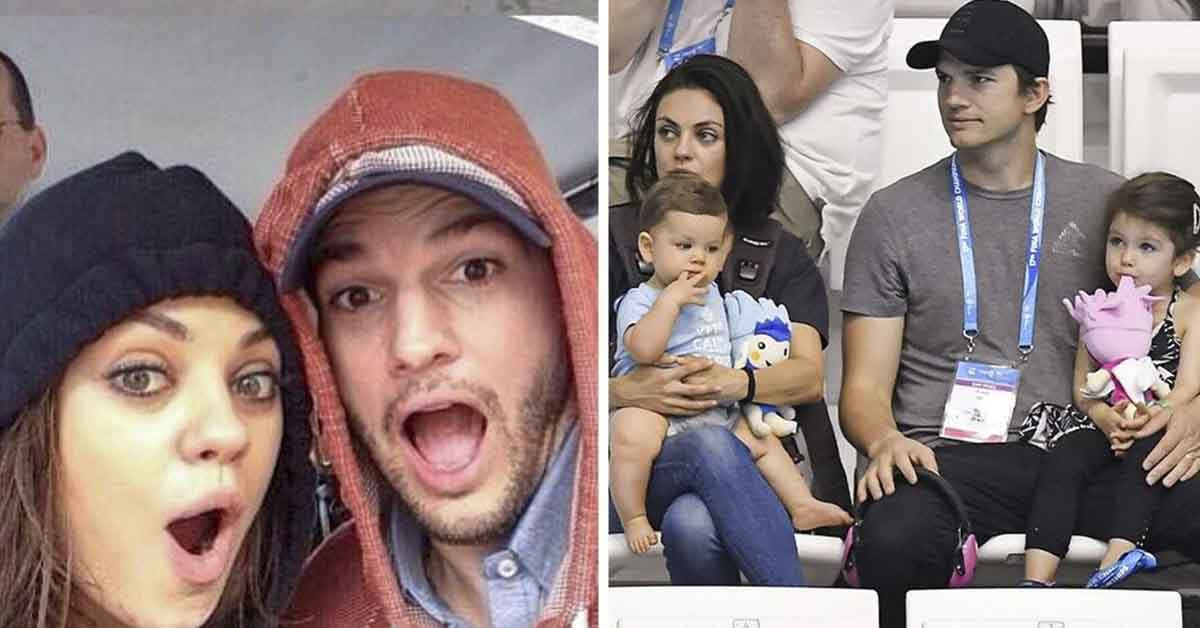 Mila Kunis and Ashton Kutcher See No Point in Bathing Their Kids Unles...